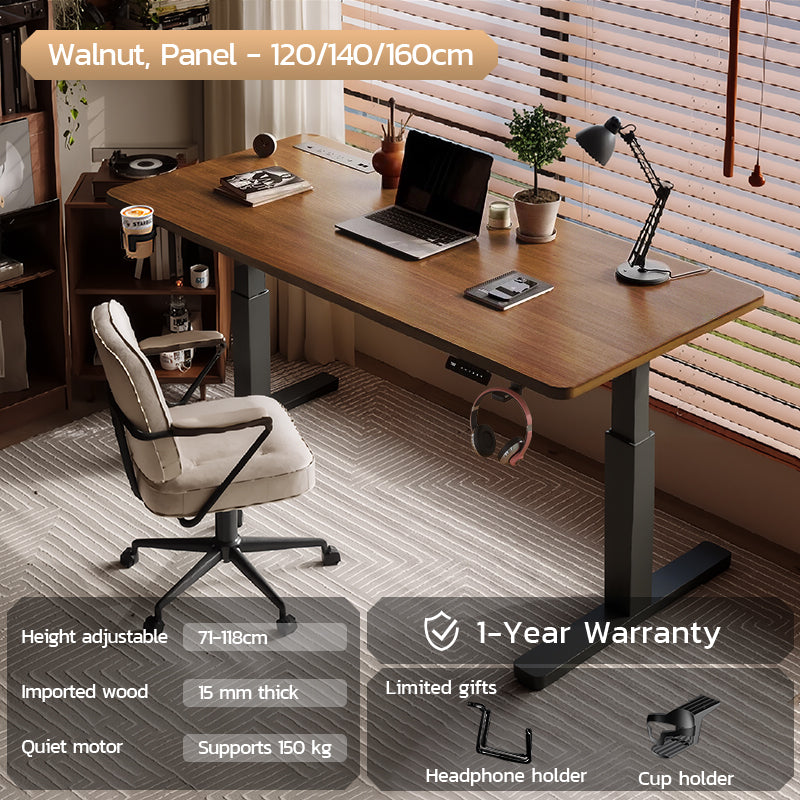 Xpanse Southeast Asian Walnut Electric Office Table