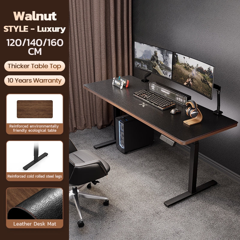 Xpanse Minimalist White Wood Electric Office Table