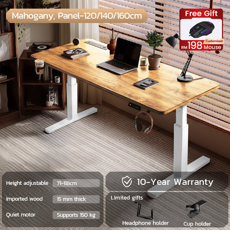 Xpanse Southeast Asian Walnut Electric Office Table