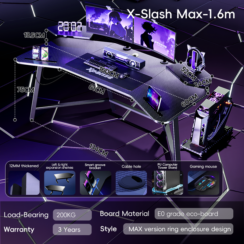 DONMIS X-Slash Winged Gaming Table