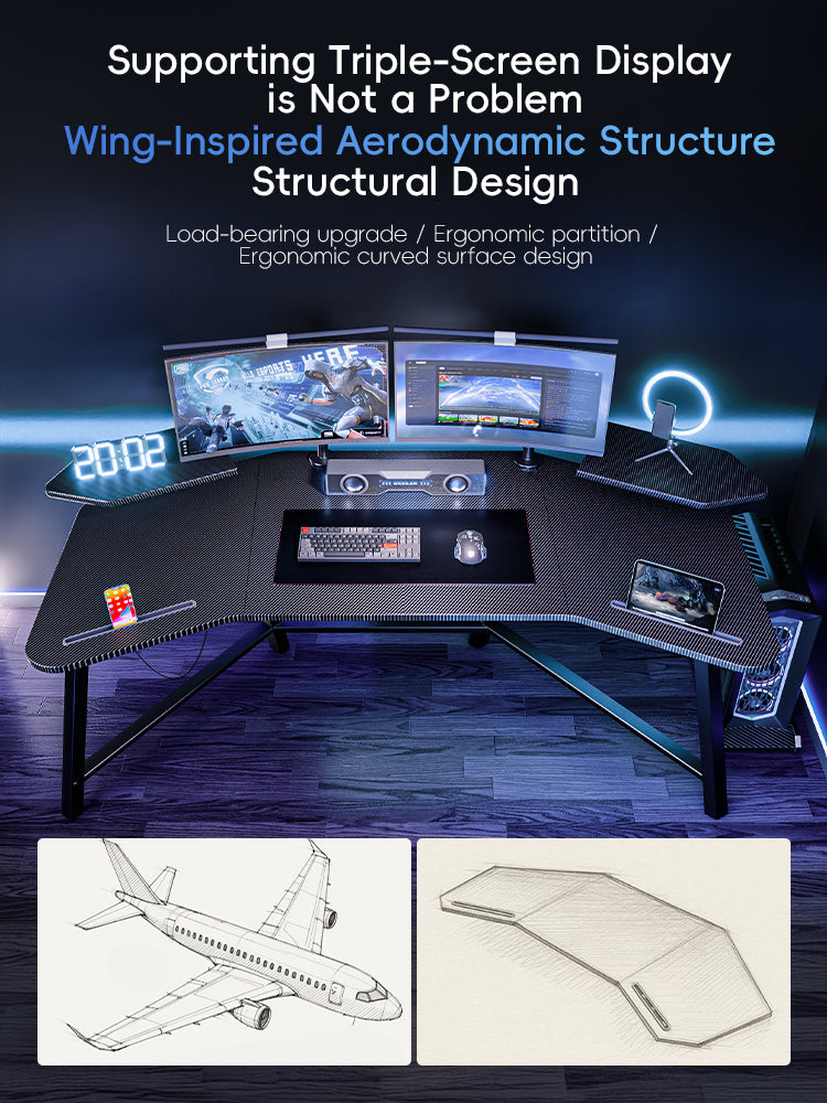 Xpanse X-Slash Winged Gaming Table
