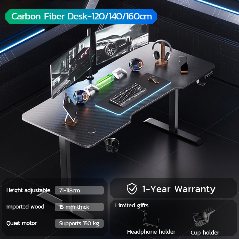 Xpanse Southeast Asian Walnut Electric Office Table