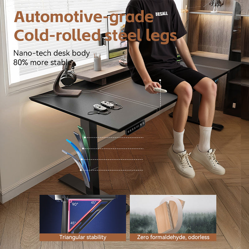 Xpanse X-Pelle Leather Electric Table