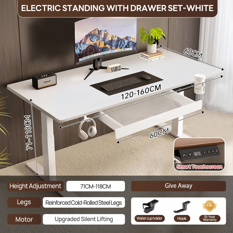 Xpanse Southeast Asian Walnut Electric Office Table