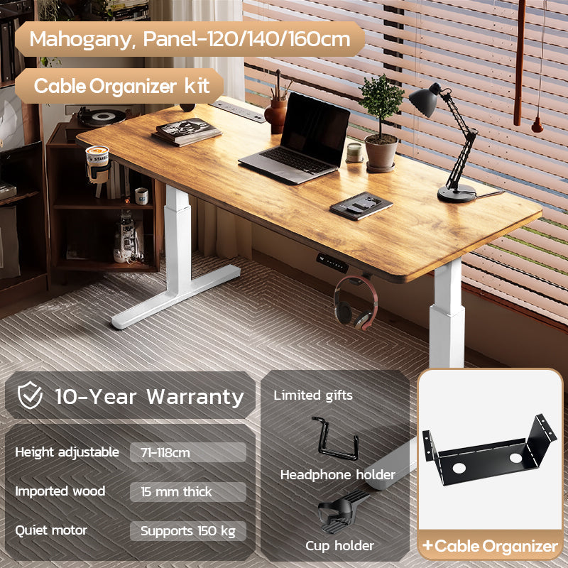 Xpanse Southeast Asian Walnut Electric Office Table