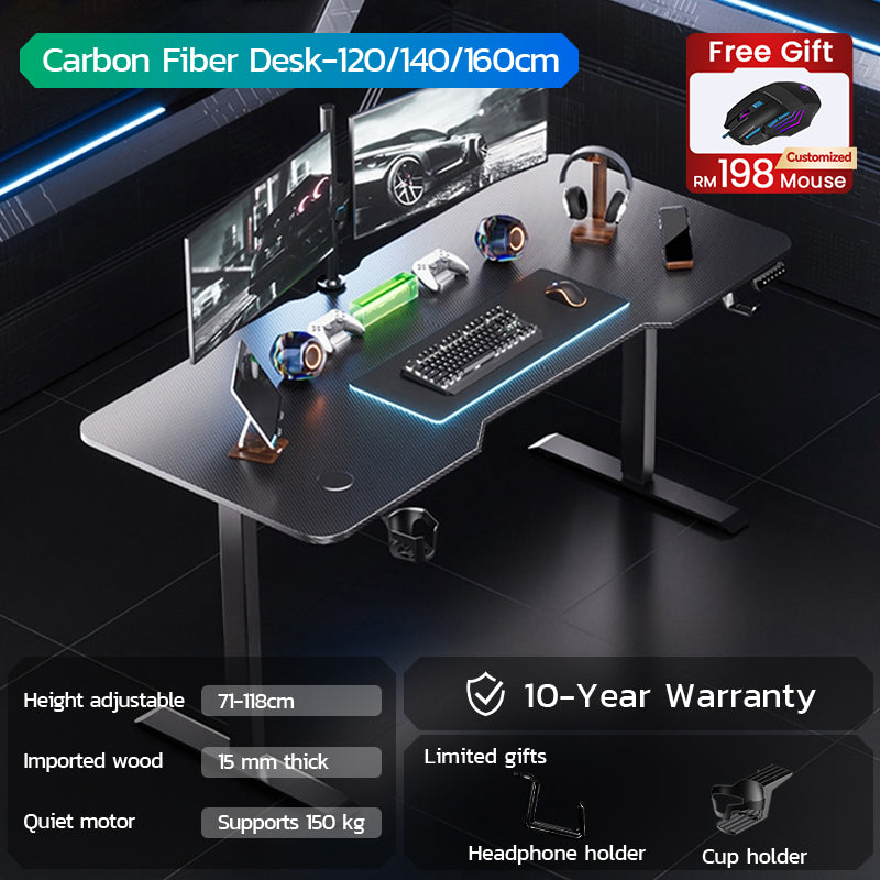 Xpanse Southeast Asian Walnut Electric Office Table