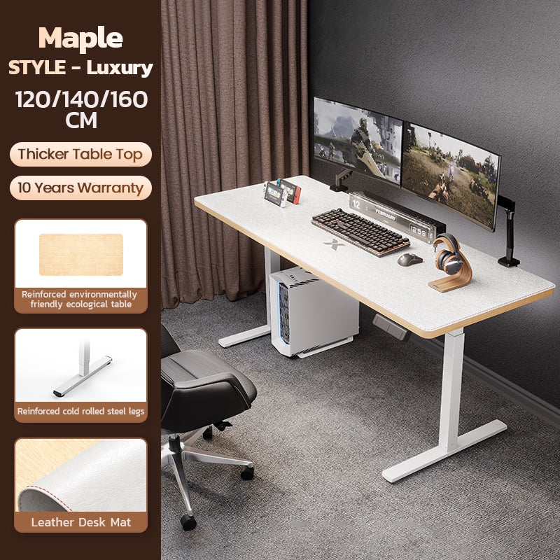 Xpanse Southeast Asian Walnut Electric Office Table